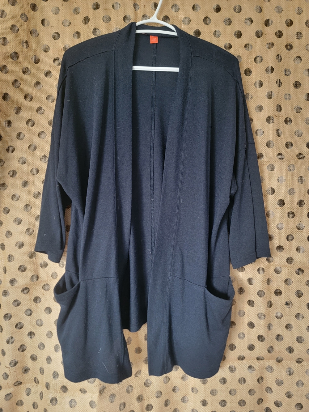 Joe Fresh Navy Blue Open-Front‎ Pocket Cardigan